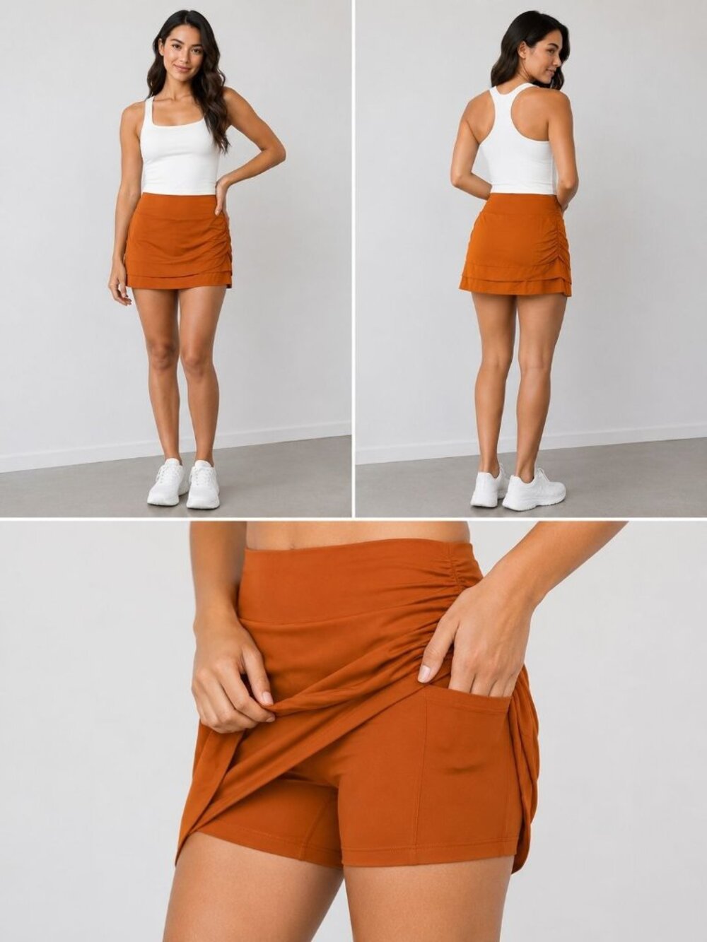 JoyLab Skort Copper Color Size XS Attached Shorts With Pockets